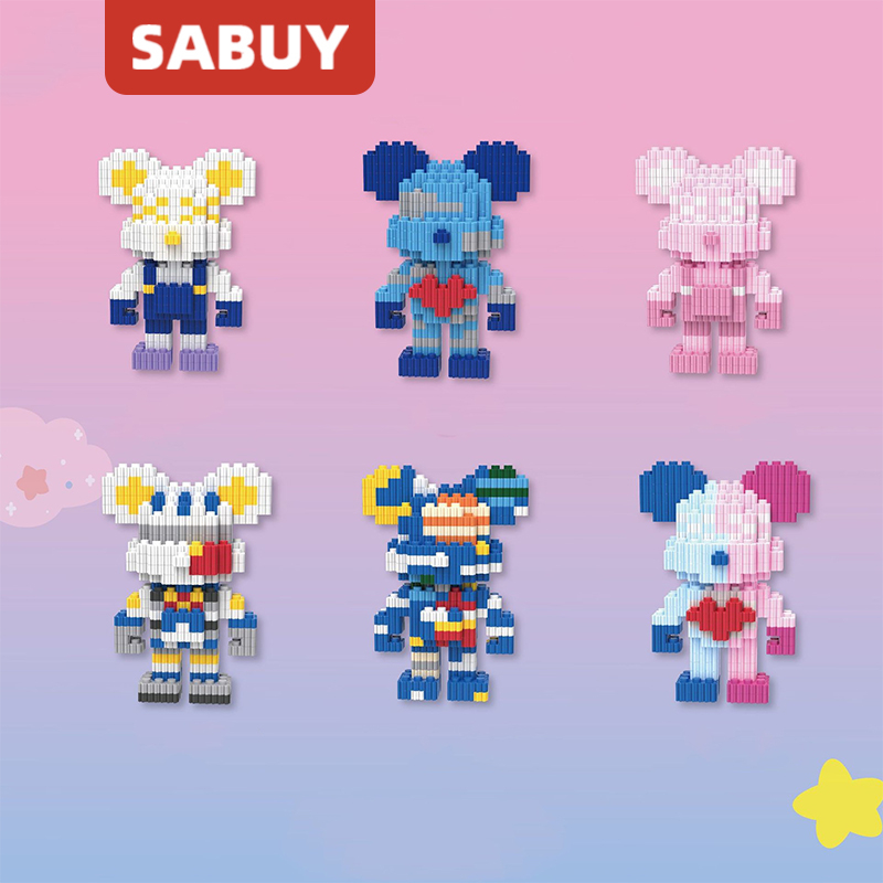 Đồ Chơi Lắp Ráp Hình Chú Gấu Đáng Yêu Thời Trang Cho Trẻ Em