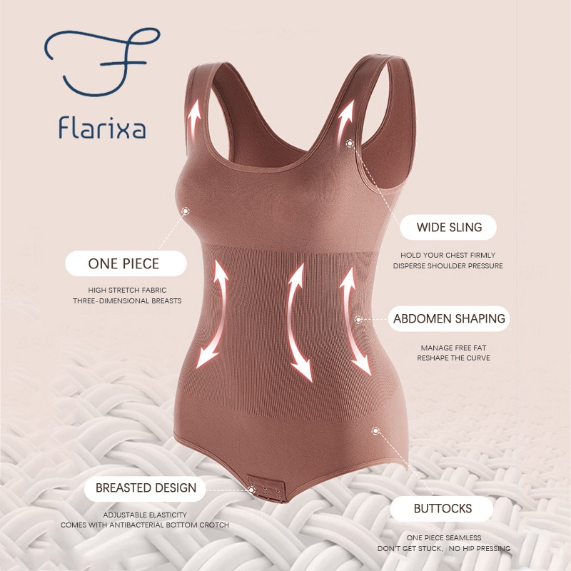 Flarixa body shapewear waist trainer nữ bodysuit plus size butt lifter body shaper open crotch tummy control seamless slimming corset underwear 5xl