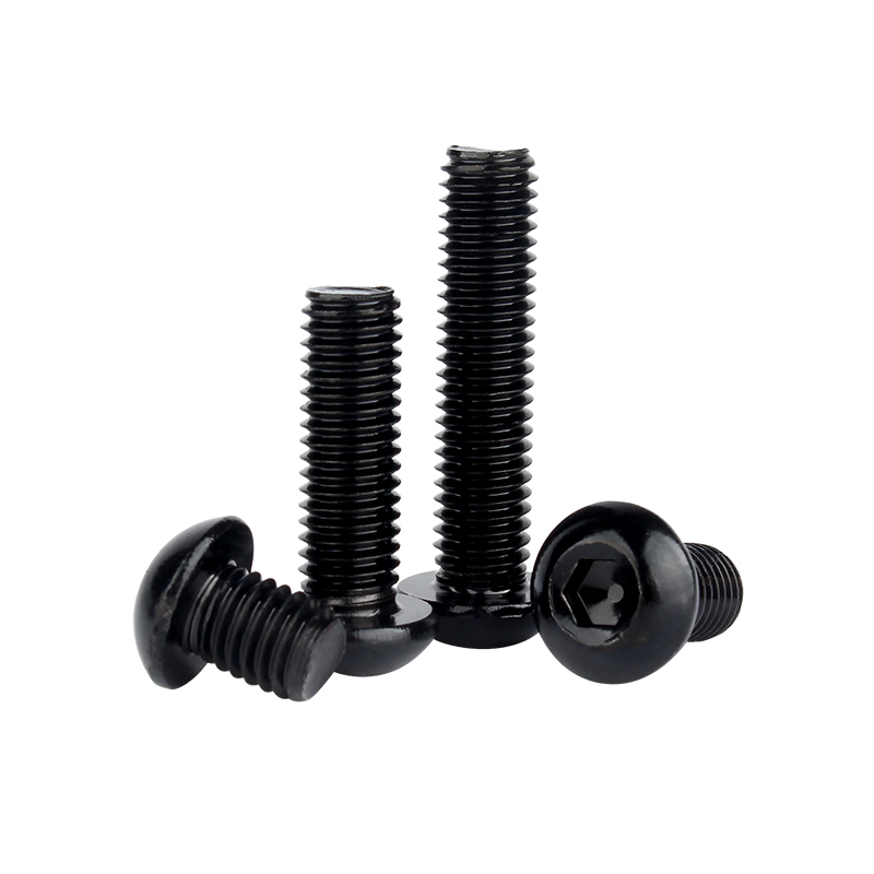 Vít Lục Giác Nửa Đầu Tròn Bằng Thép Không Gỉ 304 Màu Đen M5 / M6 / M8