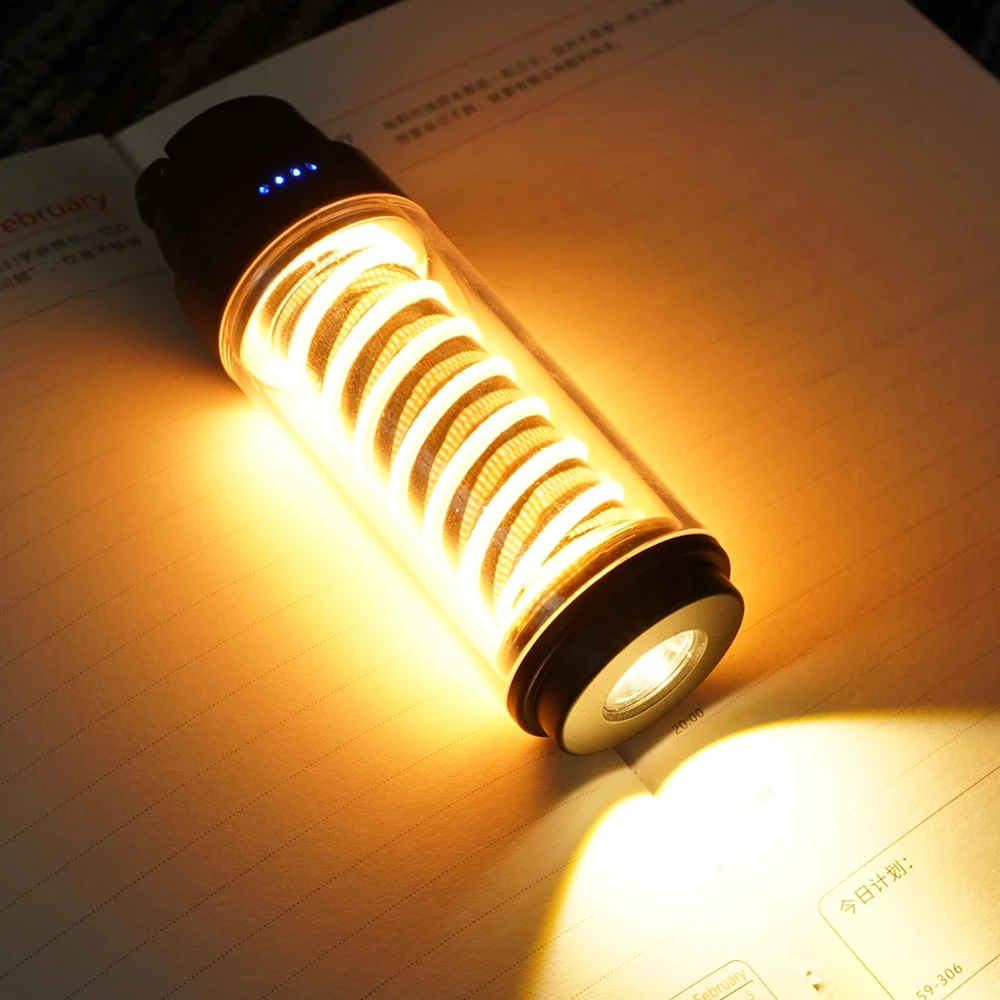 Đèn cắm trại retro có thể sạc lại, đèn pin led siêu sáng không thấm nước, đèn cắm trại ngoài trời có chân đế, đèn lồng ánh sáng ấm
