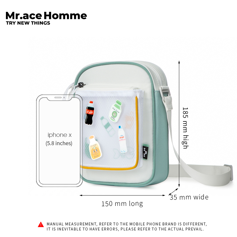 Túi Đeo Chéo Mini Mr. ace Homme EP Kiểu Dáng Dễ Thương Cho Học Sinh