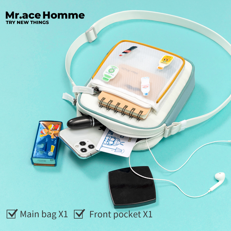 Túi Đeo Chéo Mini Mr. ace Homme EP Kiểu Dáng Dễ Thương Cho Học Sinh