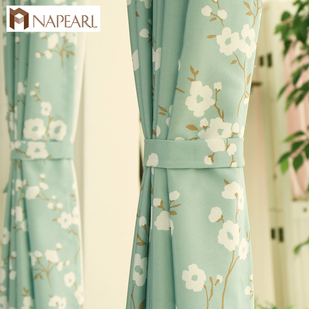 Napearl Rèm Cửa 70-8% Họa Tiết Hoa Nhỏ Đơn Giản Phong Cách Hàn Quốc