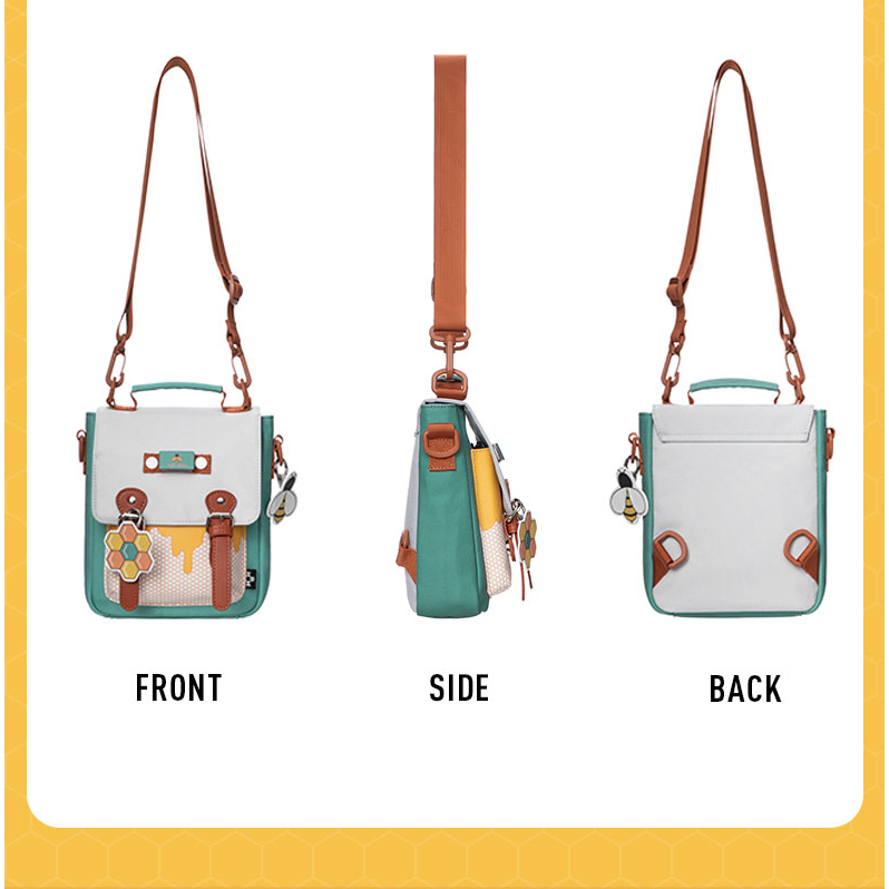 Mr. ace Homme Túi Xách Đeo Vai ĐựngThoại Họa Tiết Chú Ong Dễ Thương Cho Nữ Túi đeo chéo