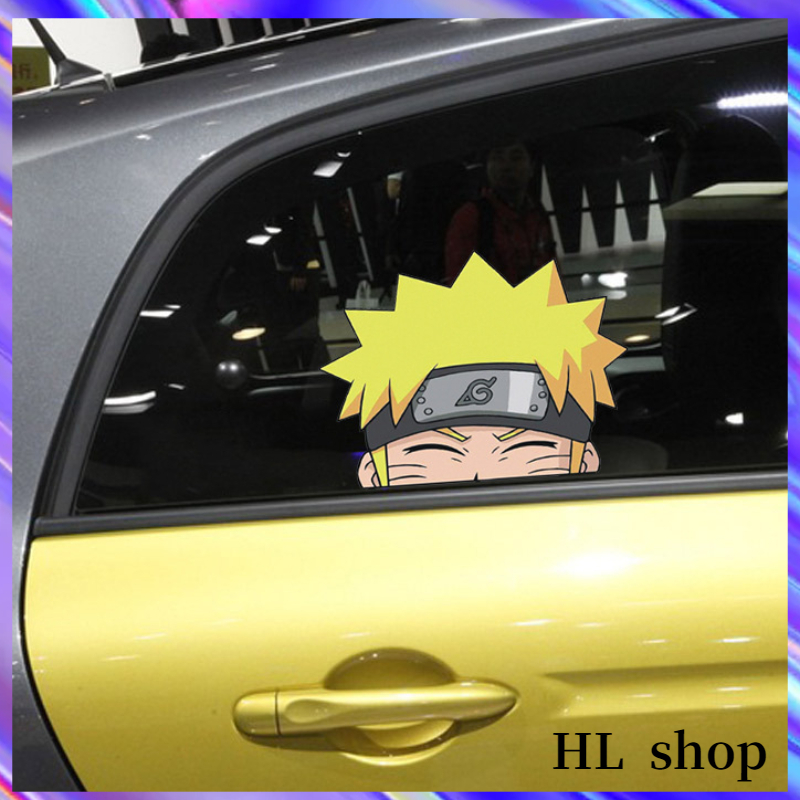 Hl Miếng Dán Hoạt Hình Naruto Trang Trí Xe Hơi / Xe Máy / Xe Hơi / Mũ Bảo Hiểm