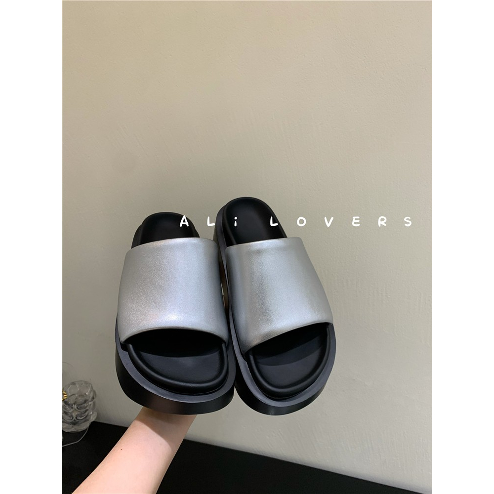 Dép Sandal Đế Bằng Màu Sắc Tươi Sáng Phong Cách Âu Mỹ Thời Trang Cho Nhà Tắm