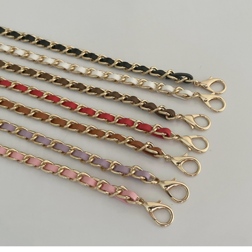 Dây xích túi xách  Dây Đeo Túi Xách Bằng Da Phối Sợi Xích Kim Loại Chất Lượng Cao  quai túi xách thay thế dây đeo túi