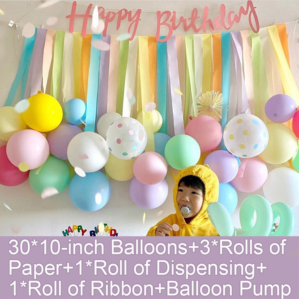1 Set 30 Bong Bóng Nhiều Màu Sắc Trang Trí Tiệc Sinh Nhật Bé
