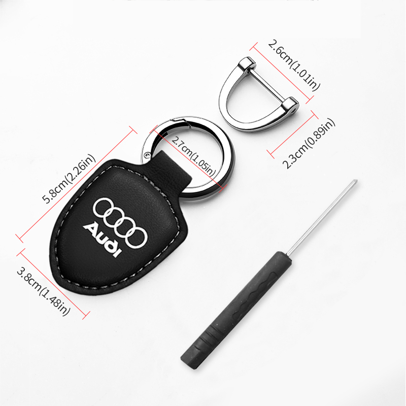 1 Móc Khóa Da Với Vòng Hợp Kim Cho Xe Hơi Audi A3 8P A6 C5 A4 B6 B8 S4 RS4 S5 B9 S3 8V RS3 S6 S8 S2 S7 SQ5 SQ7