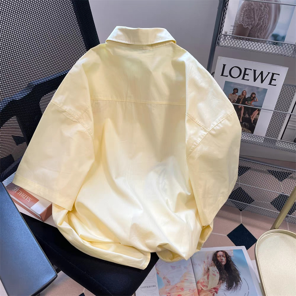 Áo Sơ Mi Tay Ngắn Dáng Rộng Phong Cách Thời Trang Harajuku Nhật Bản Cho Nam Giới