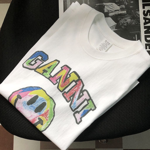 Áo Thun Chất Liệu Cotton Cao Cấp Họa Tiết Graffiti Năng Động Thời Trang Dành Cho Nữ