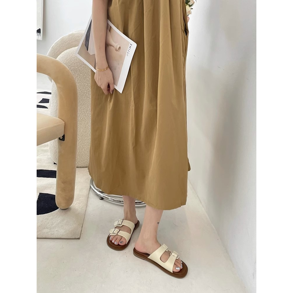 Sandal Hở Ngón Đế Bằng Thiết Kế Mới Thời Trang Mùa Hè Theo Phong Cách Hàn Quốc 2023