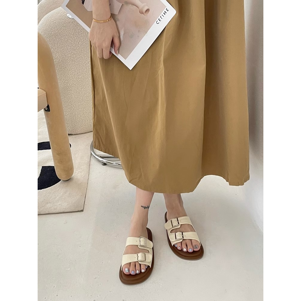 Sandal Hở Ngón Đế Bằng Thiết Kế Mới Thời Trang Mùa Hè Theo Phong Cách Hàn Quốc 2023