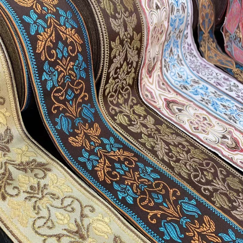 Dây Ruy Băng Ren Thêu Họa Tiết Dùng Trang Trí Rèm Cửa