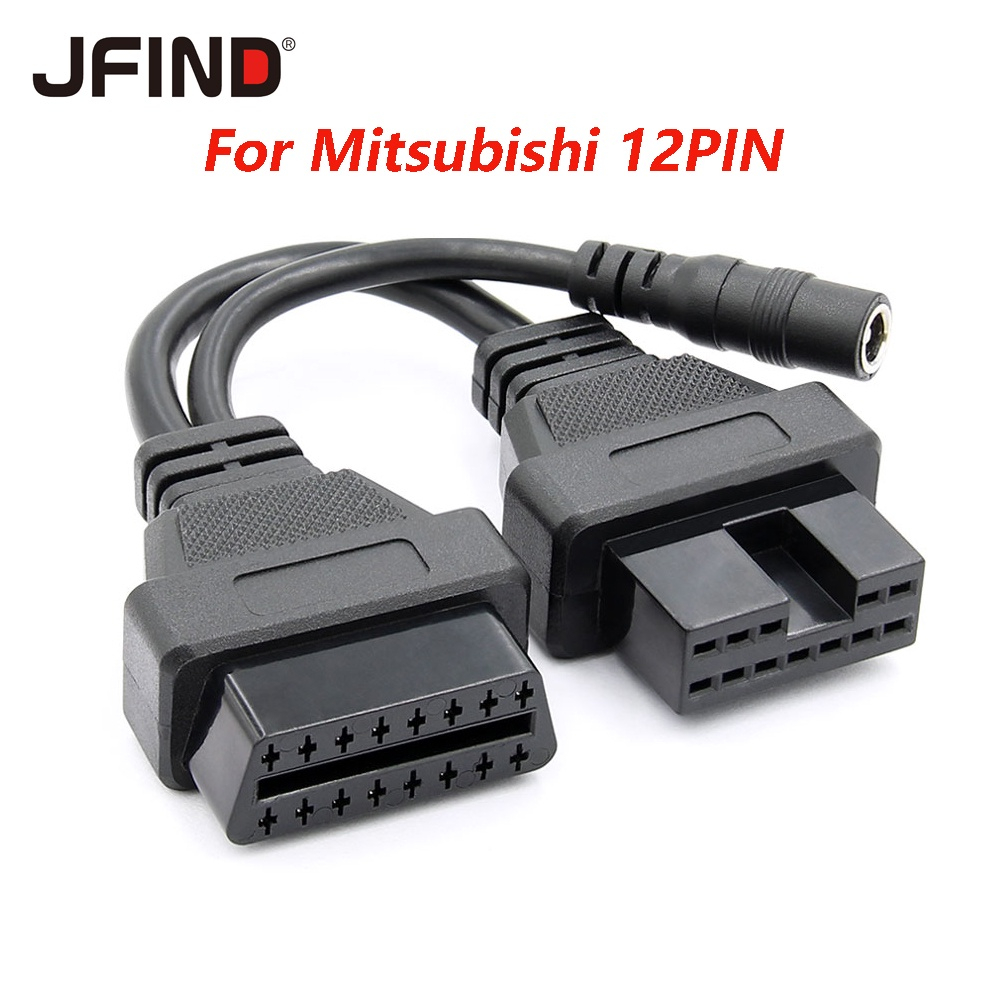 MITSUBISHI Cáp ChuyểN ĐổI 12Pin OBD2 Sang 16 Pin OBD2 ELM327 12 Pin Sang 16Pin OBD2 Cho Xe Hơi