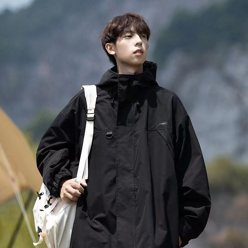 Áo khoác nam form rộng kaki không thấm nước chống nắng vải chất áo khoác bomber túi khóa kéo cao cấp áo khoác jacket nam nữ