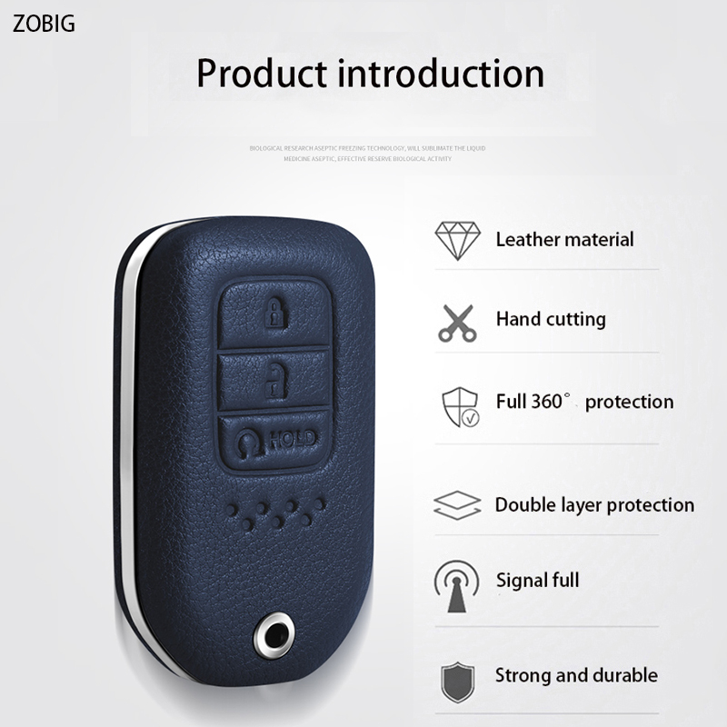 Bao Da Đựng Chìa Khóa Điều Khiển Từ Xa Cho Xe Hơi Honda VEZEL Accord HR-V Fit CRV Odyssey Wind civic city