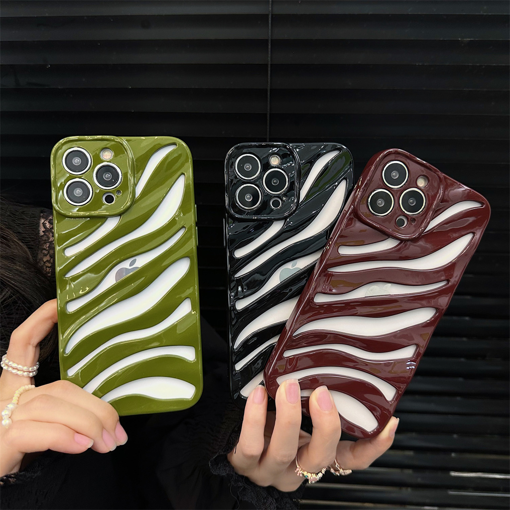 Ốp Điện Thoại TPU Mềm Họa Tiết Ngựa Vằn Dành Cho iphone 14 Pro Max 13 Pro Max 12 Pro Max