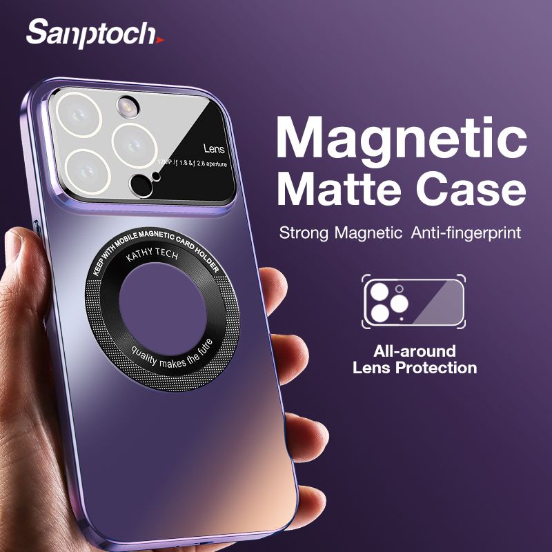 Sanptoch Ốp Điện Thoại Mặt Nhám Bảo Vệ camera Chống Sốc Cho iphone 15 14 13 12 pro max 15 pro max