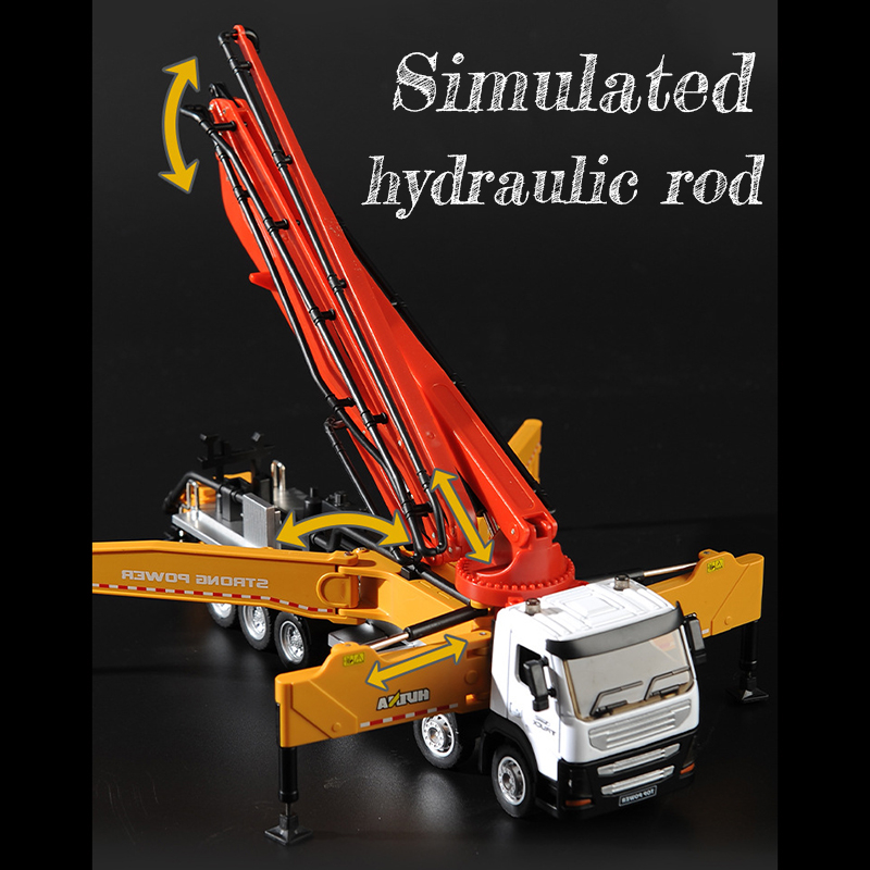 HUINA Mô Hình Xe Tải Bê Tông Bằng Hợp Kim Kẽm Tỷ Lệ 1 / 50