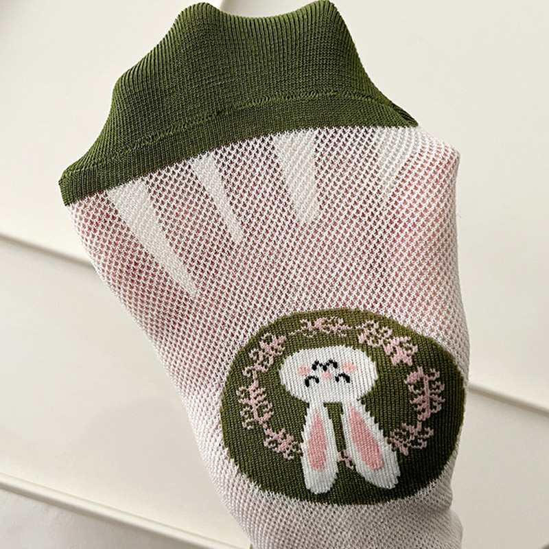 Đôi tất thuyền FHYL bằng cotton nguyên chất họa tiết hoạt hình thấm hút mồ hôi thời trang Hàn Quốc