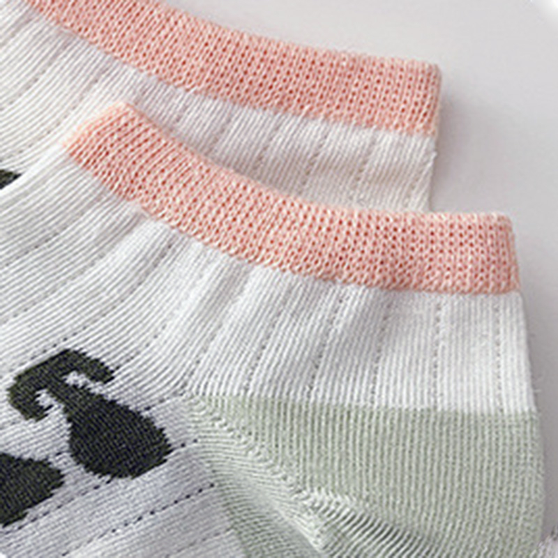 Đôi tất thuyền FHYL bằng cotton nguyên chất họa tiết hoạt hình thấm hút mồ hôi thời trang Hàn Quốc