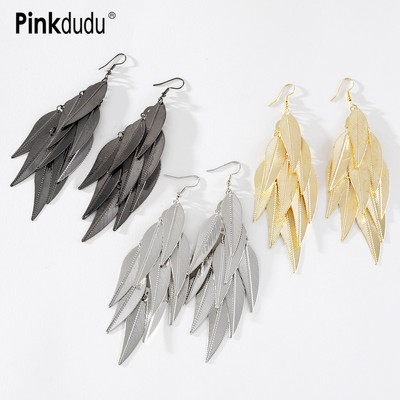 Bông Tai Nhiều Lớp Dáng Dài Hình Lá Liễu Phong Cách Baroque Cổ Điển Thời Trang Cho Nữ PD430