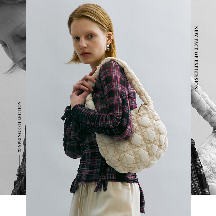 Carlyn Túi đeo vai YADOU thiết kế gấp nếp đám mây phong cách Hàn Quốc thời trang cho nữ