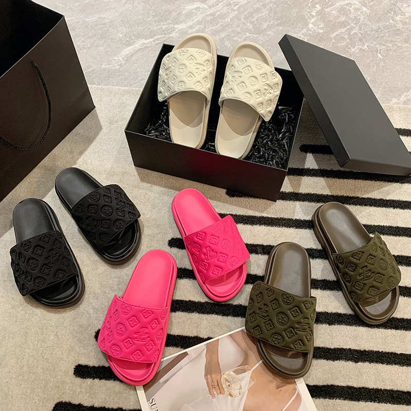 Dép Bánh Mì Quai Dán Đế Dày Thời Trang Dành Cho Nữ