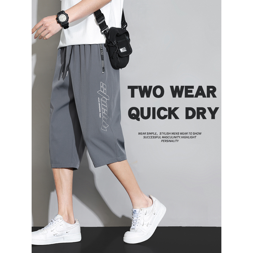 Quần lửng thể thao GUMALA dài qua gối phong cách đường phố thời trang mùa hè cho nam