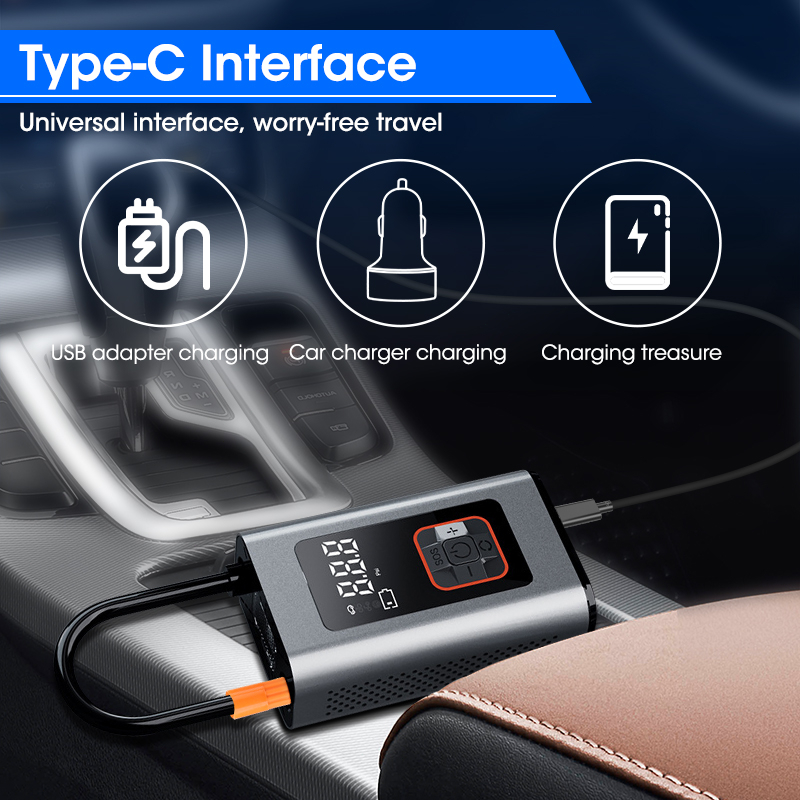 Máy Bơm Lốp Xe Hơi 150PSI Không Dây 60W 4000mAH 12V