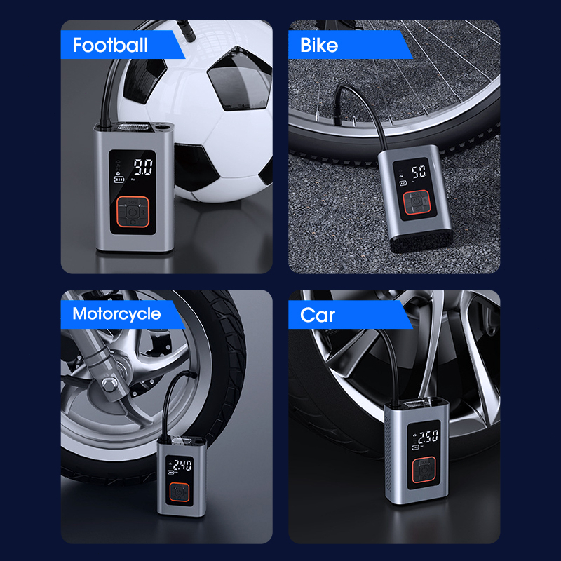 Máy Bơm Lốp Xe Hơi 150PSI Không Dây 60W 4000mAH 12V