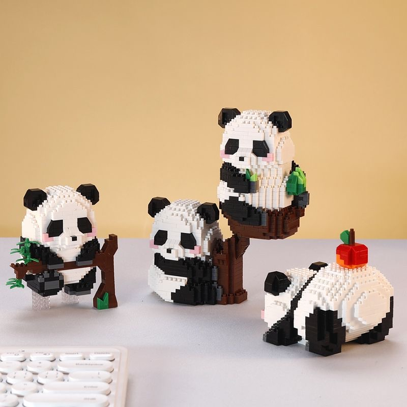 Bộ Đồ Chơi Lắp Ráp Hình Gấu Trúc Dễ Thương Cho Bé