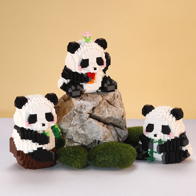 Bộ Đồ Chơi Lắp Ráp Hình Gấu Trúc Dễ Thương Cho Bé