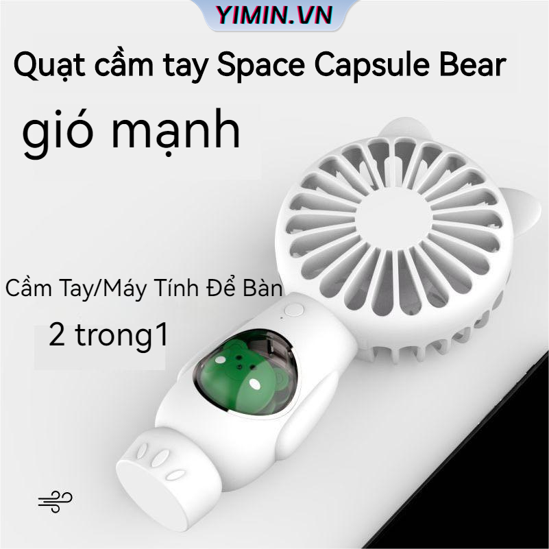 Quạt tích điện mini cầm tay để bàn nhỏ gọn 3 tốc độ gió có pin sạc đi kèm cổng sạc usb 21Z23051705
