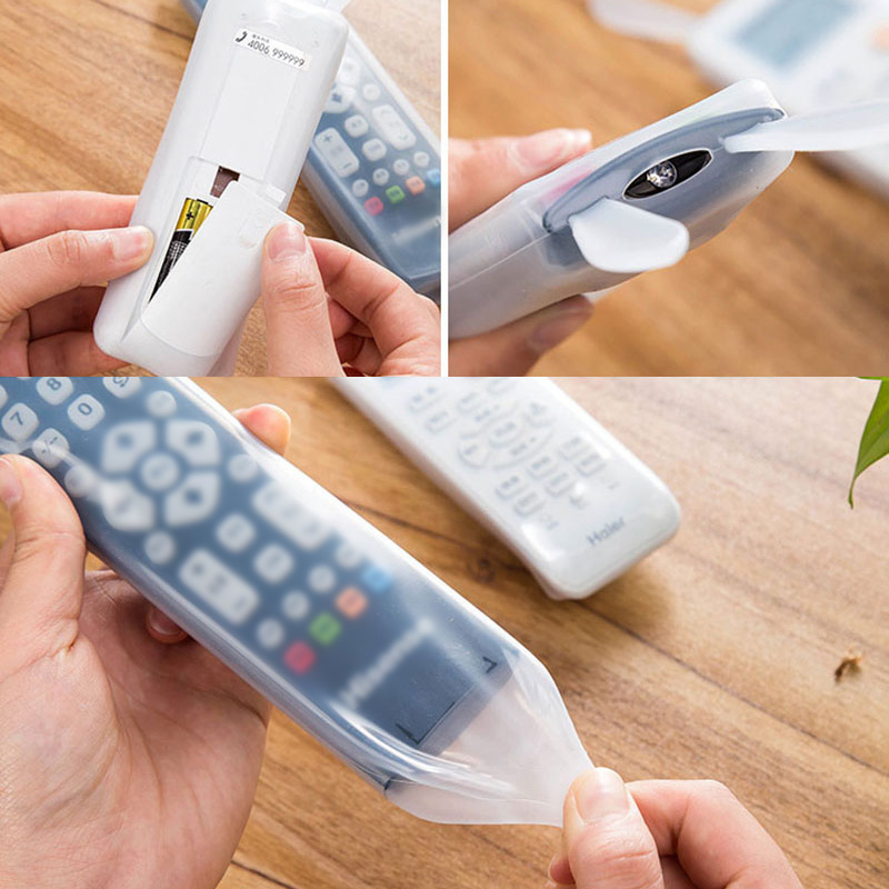 Vỏ Bọc Điều Khiển Từ Xa TV / Máy Lạnh Bằng Silicon Mềm Hình Tai Thỏ Màu Trong Suốt - HSU