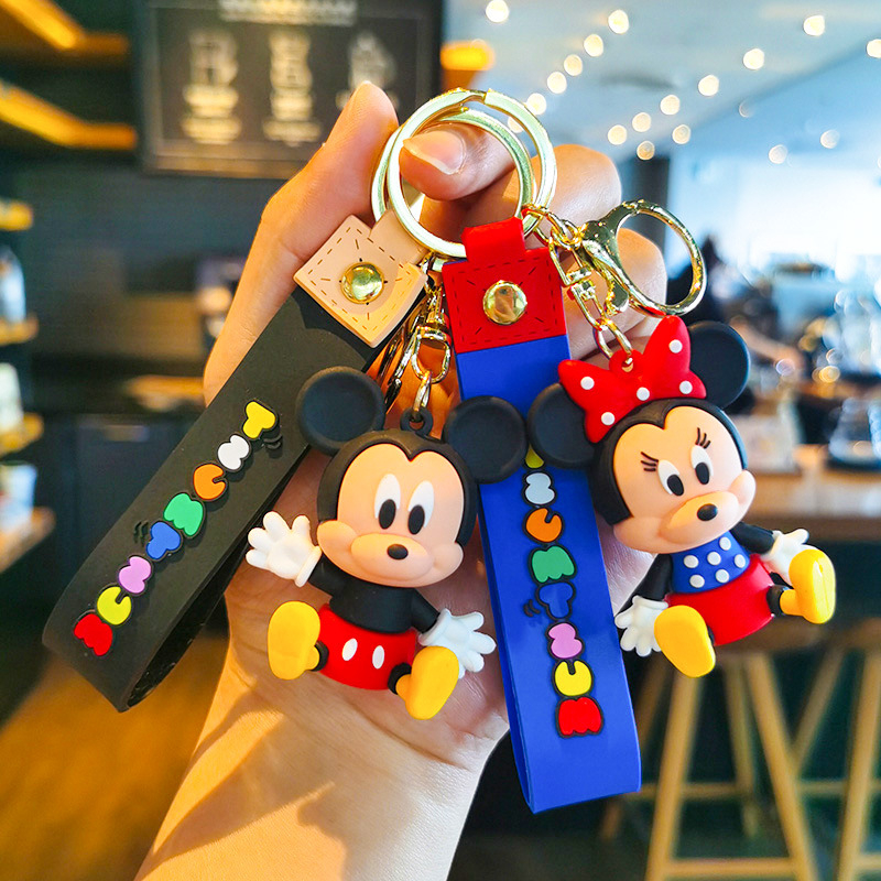 Móc Khóa Xe Hơi Hình Mickey Minnie Dễ Thương