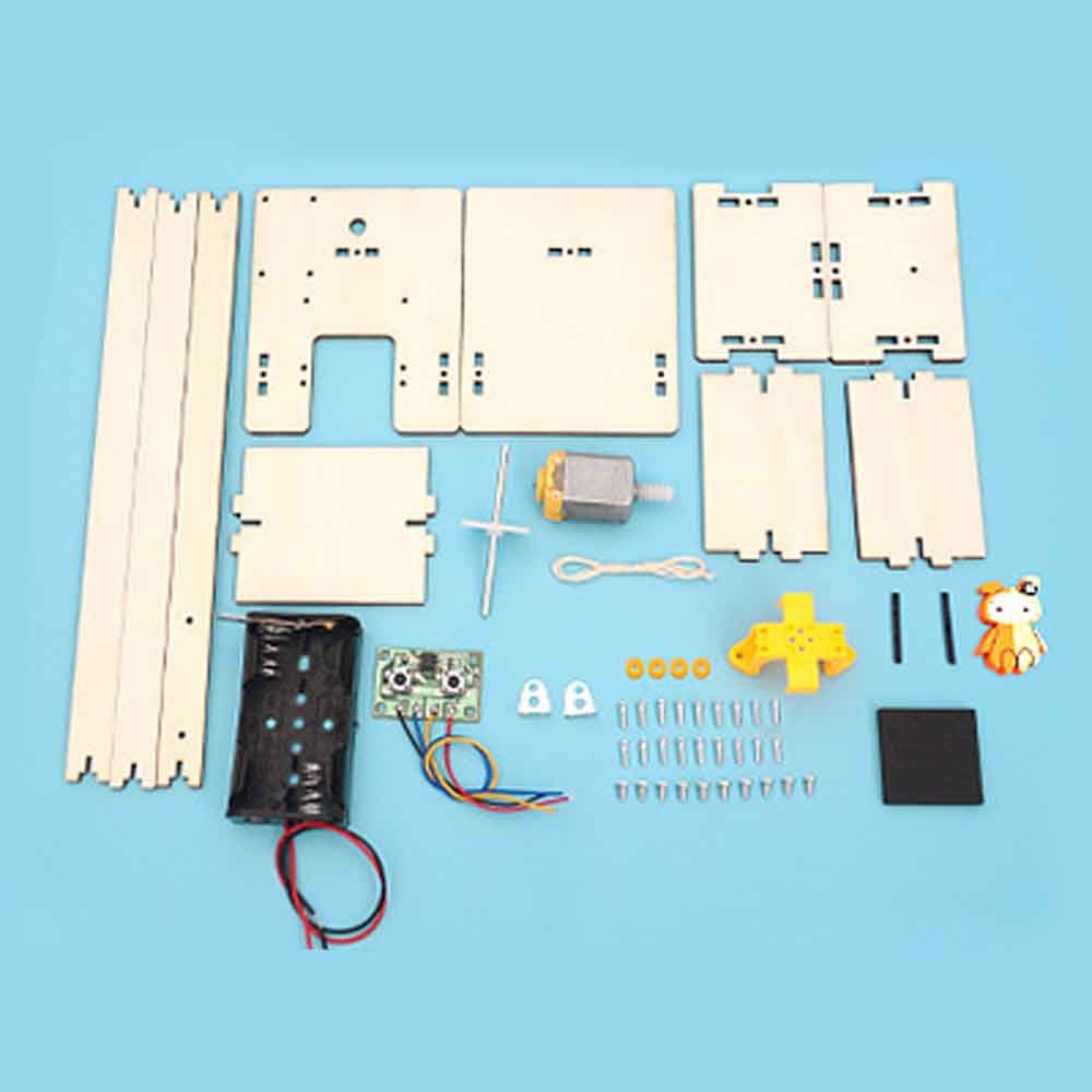 Đồ Chơi Lắp Ráp Thang Máy DIY Bằng Gỗ Sáng Tạo Cho Thanh Thiếu Niên