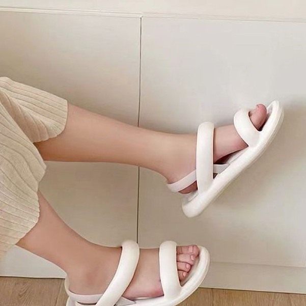 Dép Sandal Đế Bằng Chống Trượt Chống Thấm Nước Thời Trang Mùa Hè Dành Cho Nữ