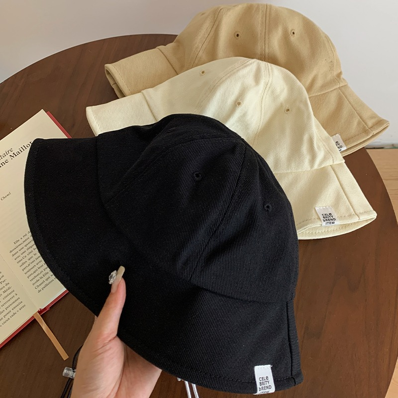 Nón Tai Bèo Che Nắng Thiết Kế Đơn Giản Màu Đen Phong Cách Nhật Hàn Cho Nữ