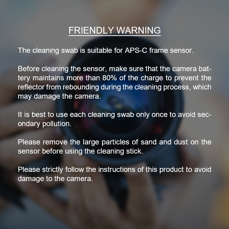 Kf concept 16mm / 24mm dslr hoặc slr máy ảnh full-frame sensor cleaning swab kit