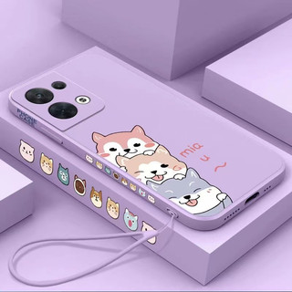 ốp lưng Redmi Note 12S 4G Note 12 Pro 4G Note 12 Pro 5G Note12 4G Note 12 5G Note12 Turbo Vỏ điện thoại di động được mạ điện thẳng 90 ° Anime Shiba Inu