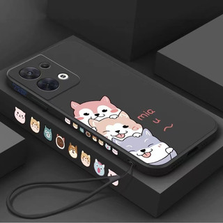 ốp lưng Redmi Note 12S 4G Note 12 Pro 4G Note 12 Pro 5G Note12 4G Note 12 5G Note12 Turbo Vỏ điện thoại di động được mạ điện thẳng 90 ° Anime Shiba Inu