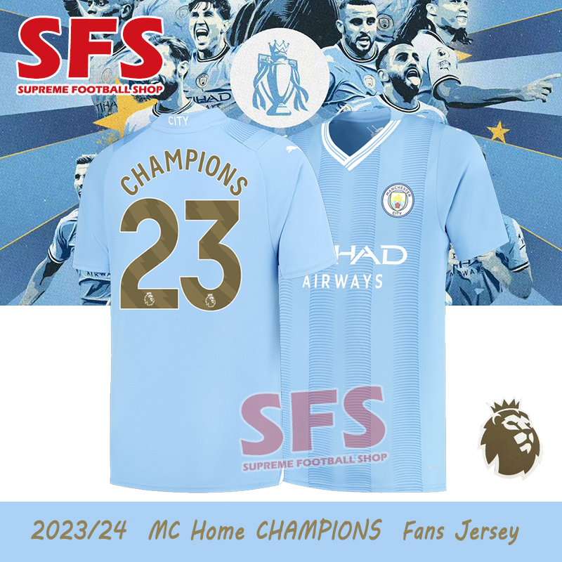 Áo Thun Bóng Đá Dáng Rộng 23-24 MC Man C City Size S-4XL MC Cho Nam