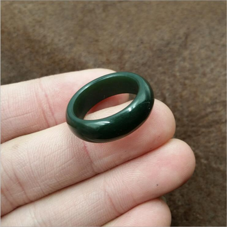 Nhẫn Đá sapphire Xanh Lá Đậm Tự Nhiên Cho Nam Và Nữ