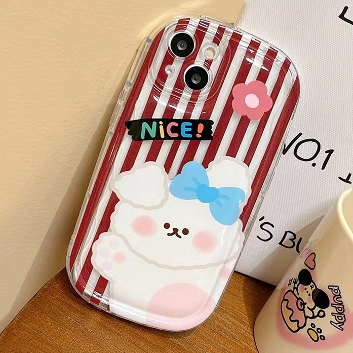 Ốp Điện Thoại TPU Silicone Trong Suốt Chống Sốc In Hình Thỏ Đáng Yêu Cho IPhone 11 13 14 12 Pro 7 8 Plus XS Max X XR