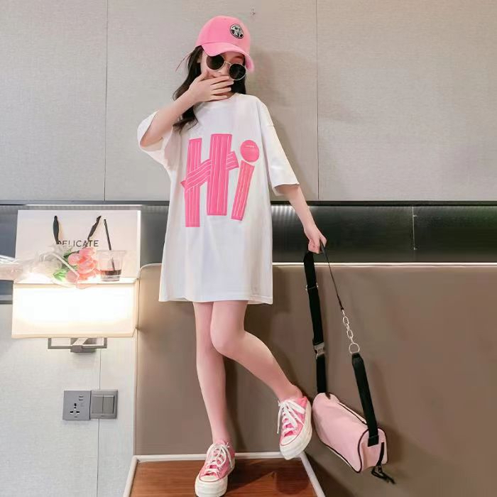 Áo Thun Tay Ngắn Phong Cách Hàn Quốc Thời Trang Mùa Hè Mới 2023 Dành Cho Bé Gái 9-14 Tuổi