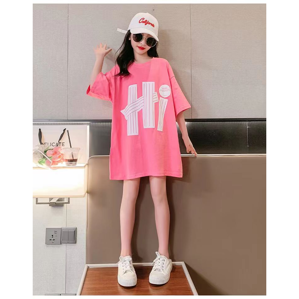 Áo Thun Tay Ngắn Phong Cách Hàn Quốc Thời Trang Mùa Hè Mới 2023 Dành Cho Bé Gái 9-14 Tuổi