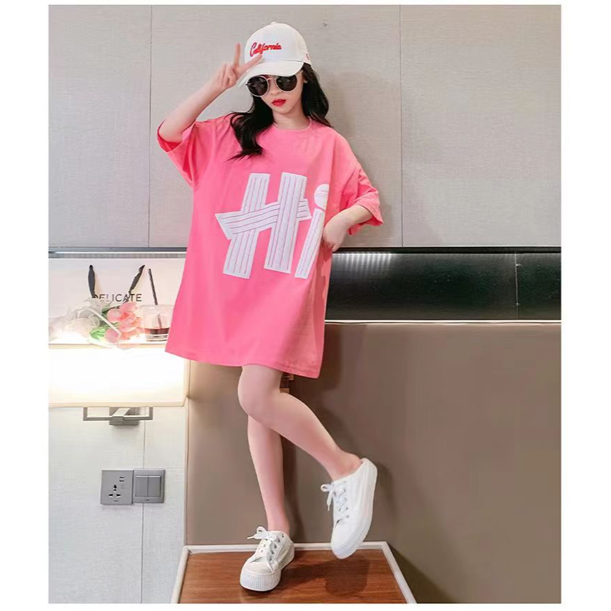 Áo Thun Tay Ngắn Phong Cách Hàn Quốc Thời Trang Mùa Hè Mới 2023 Dành Cho Bé Gái 9-14 Tuổi