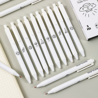 5 Cái / bộ Bút Gel Màu Đen Metaverse 0.5mm Nib Dành Cho Sinh Viên / Văn Phòng Phẩm